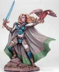 Female Ranger with Falcon and Long Sword 