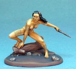 Guerrière sauvage (étude du corps ectomorphe) 