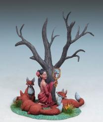Véritable réflexion - Diorama de renards 