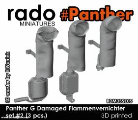 Panther Ausf.G Flammenvernichter Set 2 - beschädigt 
