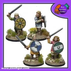 Guerrières Shieldmaiden avec épées 