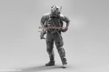 Special Forces Soldat mit M230 