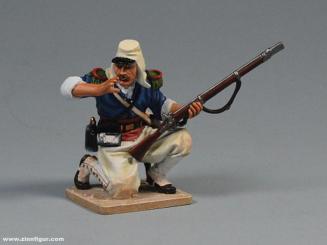 Foreign Legionary Kneeling Shouting 
