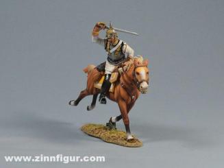 Cuirassier prussien frappant avec un sabre 