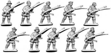 Tibetanische Krieger mit Luntenmusketen 