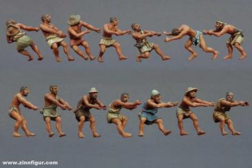 Des ouvriers de la Grèce antique tirent à l'envers 