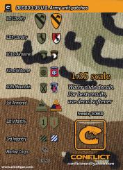 Insignes d'unité de l'US Army - Décalcomanies 1:35 