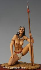 Chasseur avec une lance 