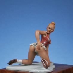 Chute d'une patineuse 