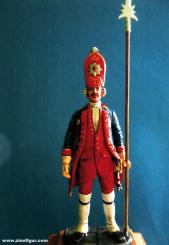 Sous-officier - 1er bataillon rouge de corps "Lange Kerls" 1720-30 