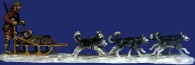 Hundeschlitten mit Trapper 