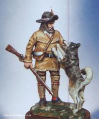 Trapper mit Hund - um 1830 
