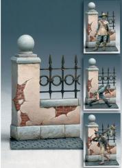 Fence with goalposts 