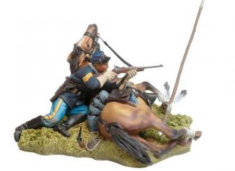 Shot Down US Cavalryman and Horse 