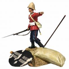 "Here They Come" 24th Foot Soldat - rufend, zeigend 
