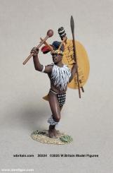 Zulu Warrior Urging Men Forward, 1879 