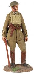 British Infantry Officer Standing with Walking Stick 