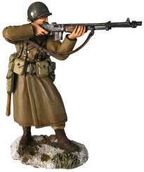 US 101st Airborne with BAR in Greatcoat - Winter 1944-45 