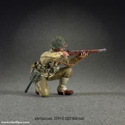 US Infantryman Kneeling Firing M1 Garand - 1943-45 