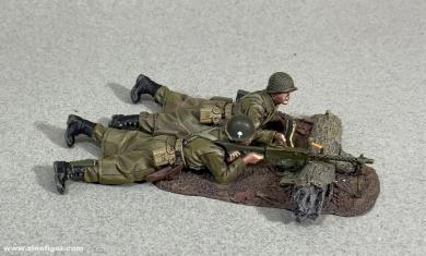 "Suppressing Fire" 101st Airborne Machine Gun Team Firing .30Cal M1919 