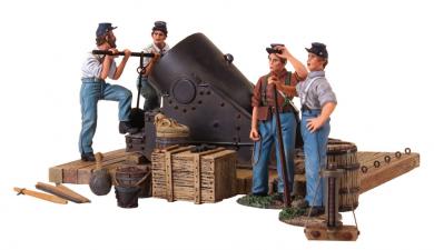 13 Inch Mortar and 4 Men Crew 