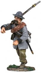 Confederate Infantry in Frock Coat Charging at Right Shoulder Shift No.2 