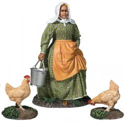Miss Dayfield - Farm Woman with Chicken 