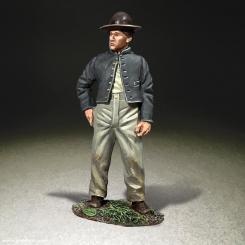Soldat confédéré dans le camp 