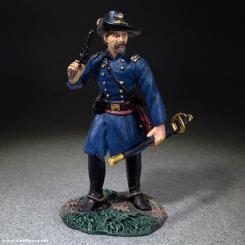 Federal Officer Standing With Pistol 
