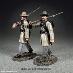 "Hard Road to Travel" Confederate Infantry in Frock Coat Marching No.1 