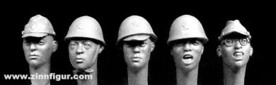 Têtes de l'infanterie japonaise 
