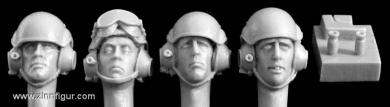 4 Heads modern UK tank crew , 2 jigs to make mics 