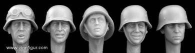 5 Heads German WW2 steel Helmets 