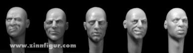 5 têtes, clignant des yeux/clignant des yeux 