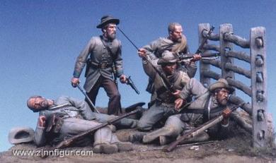 "Confederate Infantry in defending Position" 