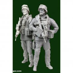 Officier et tireur de famas - Armée française 