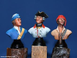 "New France" - 3 Busts 