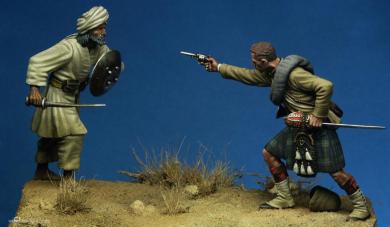 British Officer & Afghan Warrior - Battle of Kandahar 1880 