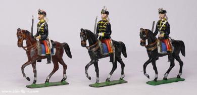 Drei Husaren zu Pferd (Bleifiguren) 