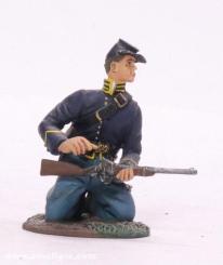 Union Cavalryman kneeling loading 