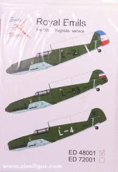 Decals 1:48 für Me 109 der jugoslawischen Luftwaffe 