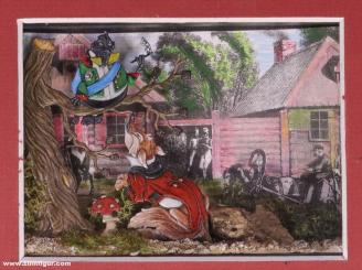 Bilderrahmen: Der Fuchs und der Rabe -Fabel- 