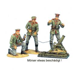 Grabenmörser mit drei Soldaten 