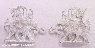 Elephant with commander in howdah 