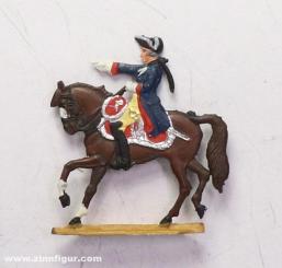 General zu Pferd zeigend 
