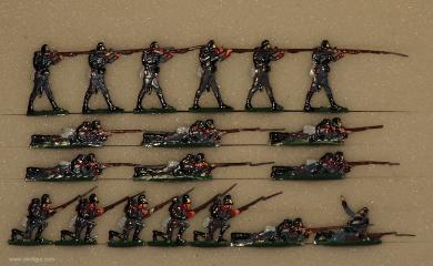 Infanterie feuernd 