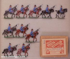 Deutsche Dragoner Schritt reitend 