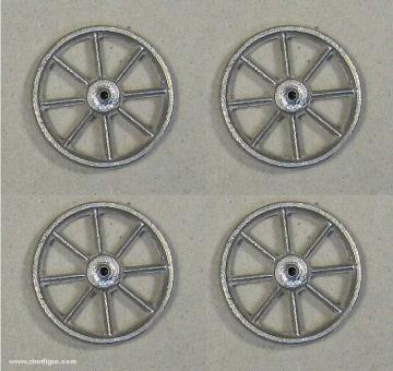 Vier Räder, Durchmesser 30 mm 