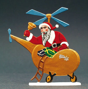 Weihnachtsmann im Hubschrauber 