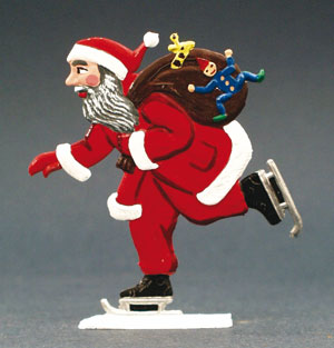 Santa Claus on ice skates 